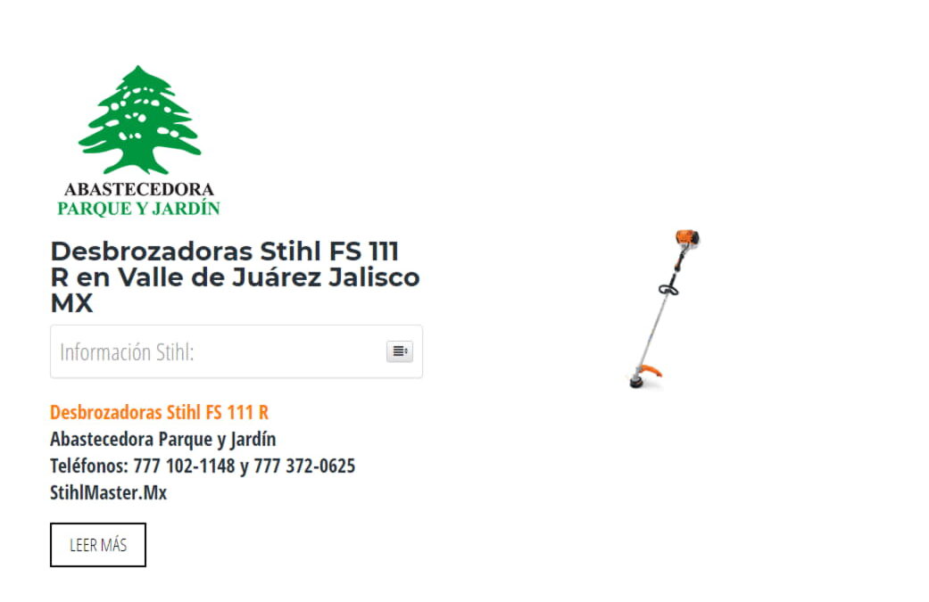 Desbrozadoras Stihl FS 111 R en Valle de Juárez Jalisco MX