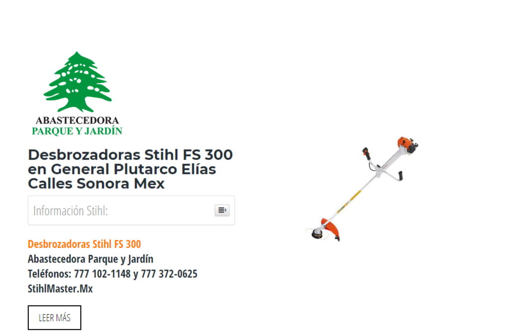 Desbrozadoras Stihl FS 300 en General Plutarco Elías Calles Sonora Mex