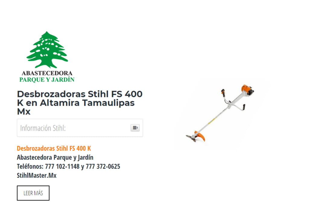 Desbrozadoras Stihl FS 400 K en Altamira Tamaulipas Mx