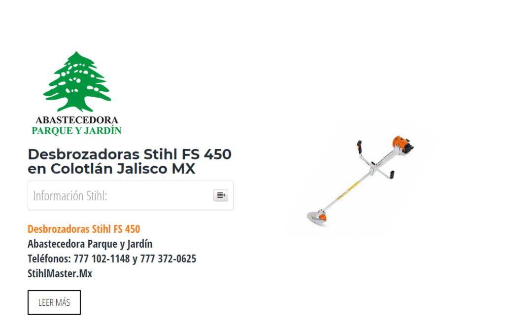 Desbrozadoras Stihl FS 450 en Colotlán Jalisco MX