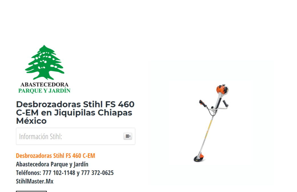 Desbrozadoras Stihl FS 460 C-EM en Jiquipilas Chiapas México