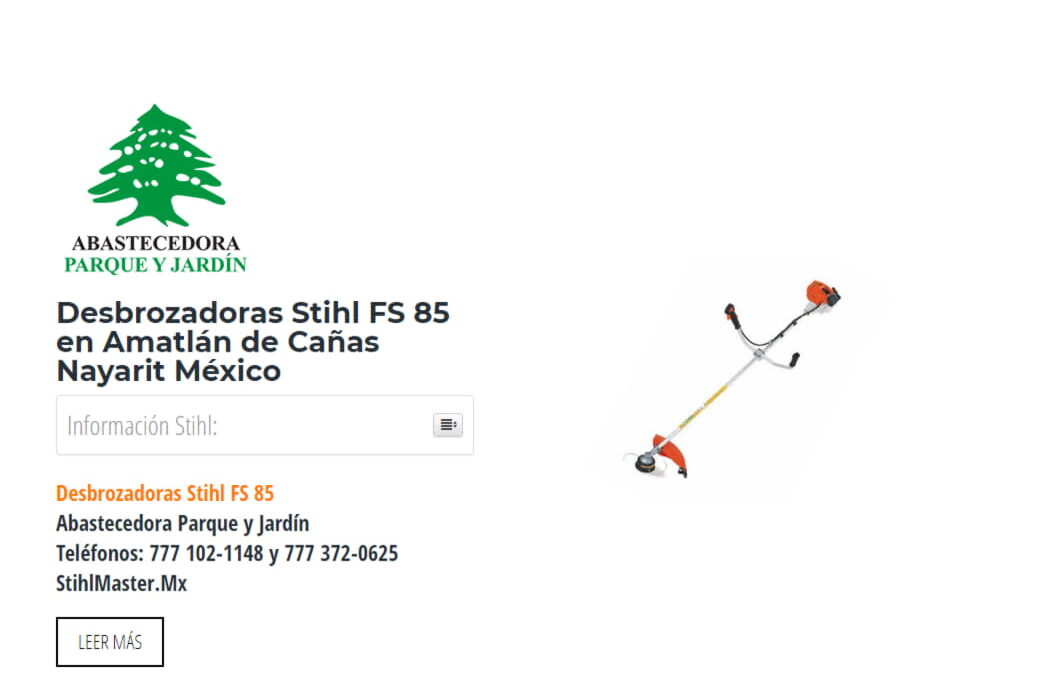 Desbrozadoras Stihl FS 85 en Amatlán de Cañas Nayarit México