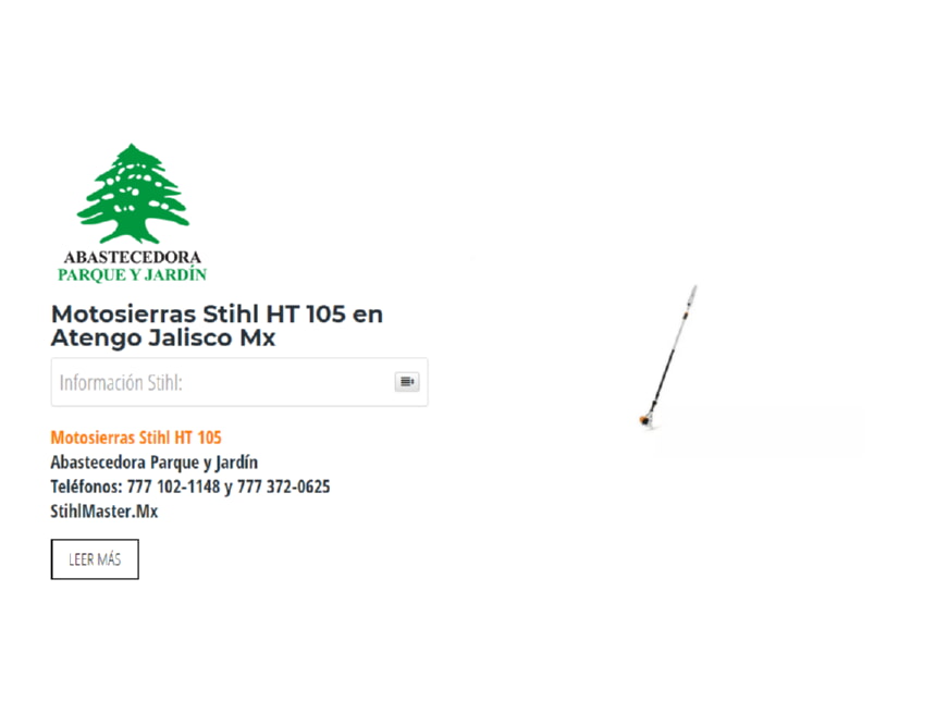 Motosierras Stihl HT 105 en Atengo Jalisco Mx