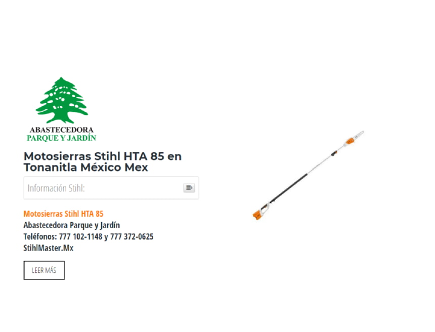 Motosierras Stihl HTA 85 en Tonanitla México Mex