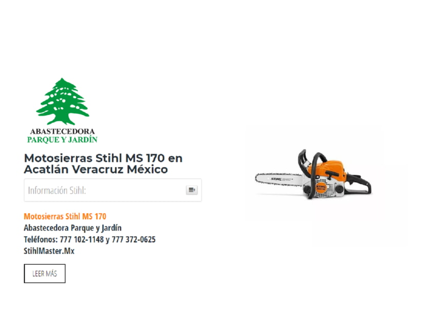Motosierras Stihl MS 170 en Acatlán Veracruz México