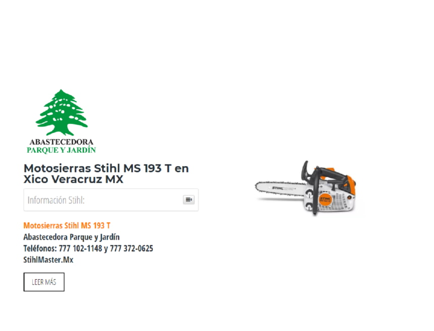 Motosierras Stihl MS 193 T en Xico Veracruz MX