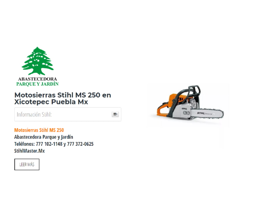 Motosierras Stihl MS 250 en Xicotepec Puebla Mx