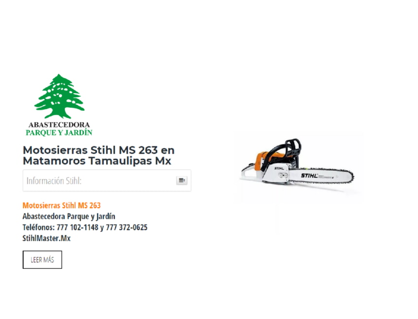 Motosierras Stihl MS 263 en Matamoros Tamaulipas Mx