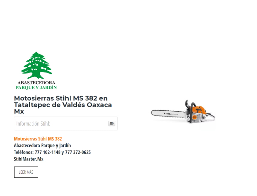 Motosierras Stihl MS 382 en Tataltepec de Valdés Oaxaca Mx