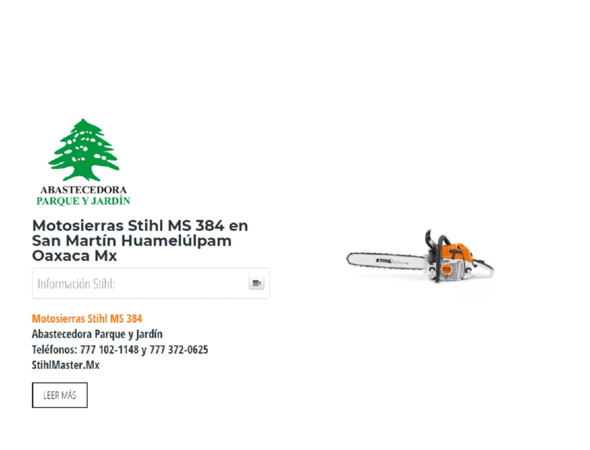 Motosierras Stihl MS 384 en San Martín Huamelúlpam Oaxaca Mx