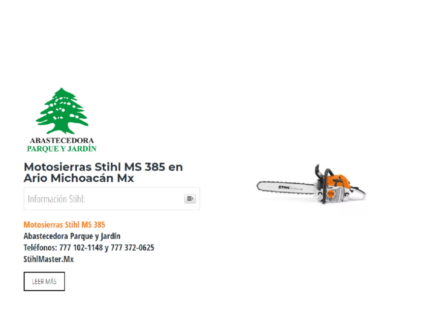 Motosierras Stihl MS 385 en Ario Michoacán Mx