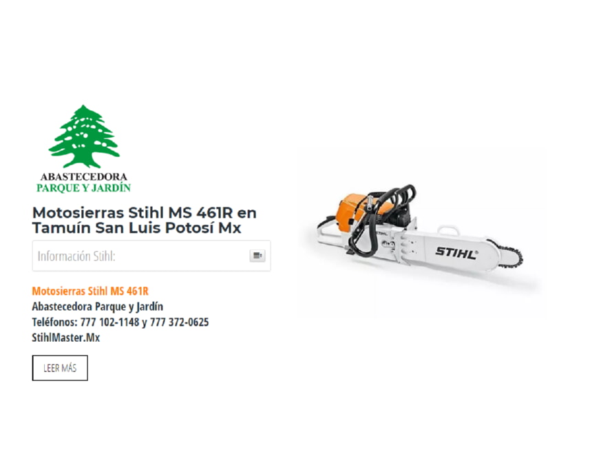Motosierras Stihl MS 461R en Tamuín San Luis Potosí Mx