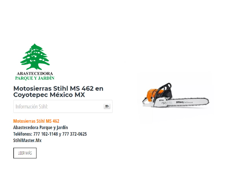 Motosierras Stihl MS 462 en Coyotepec México MX