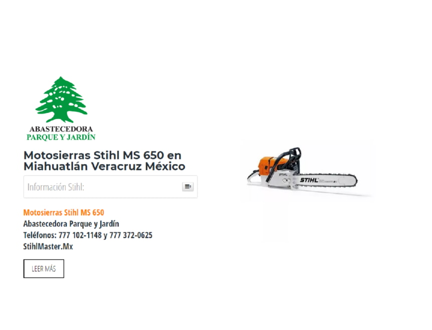 Motosierras Stihl MS 650 en Miahuatlán Veracruz México