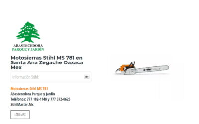 Motosierras Stihl MS 781 en Santa Ana Zegache Oaxaca Mex