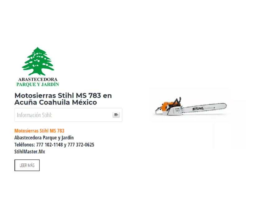 Motosierras Stihl MS 783 en Acuña Coahuila México