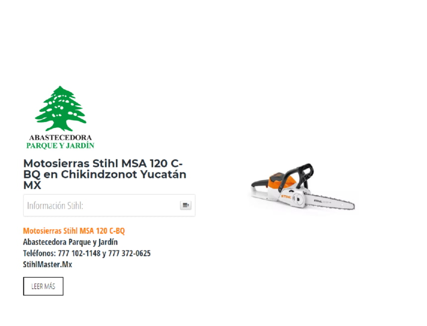 Motosierras Stihl MSA 120 C-BQ en Chikindzonot Yucatán MX