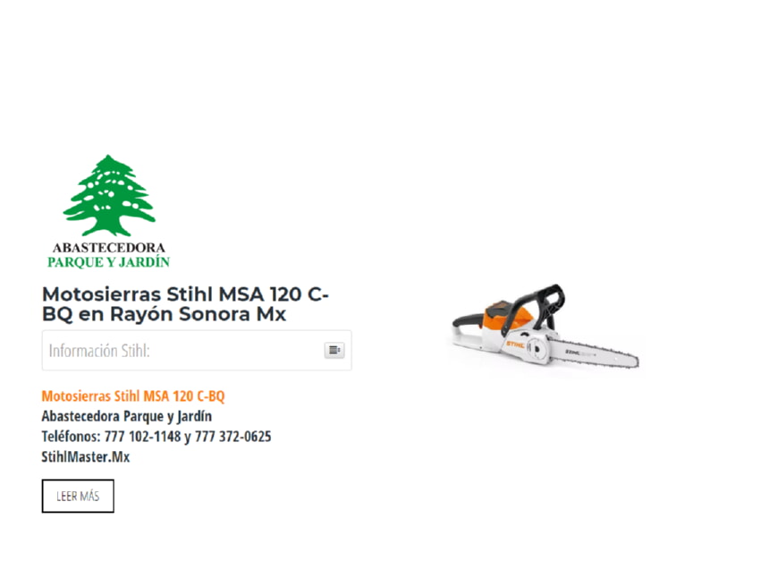 Motosierras Stihl MSA 120 C-BQ en Rayón Sonora Mx