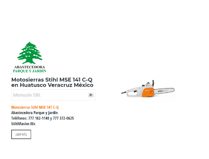 Motosierras Stihl MSE 141 C-Q en Huatusco Veracruz México