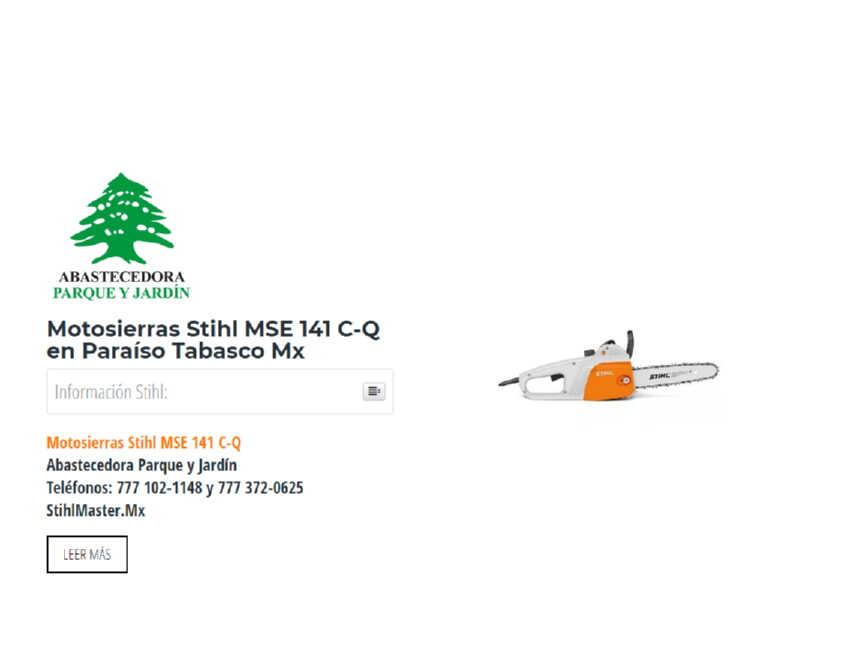 Motosierras Stihl MSE 141 C-Q en Paraíso Tabasco Mx