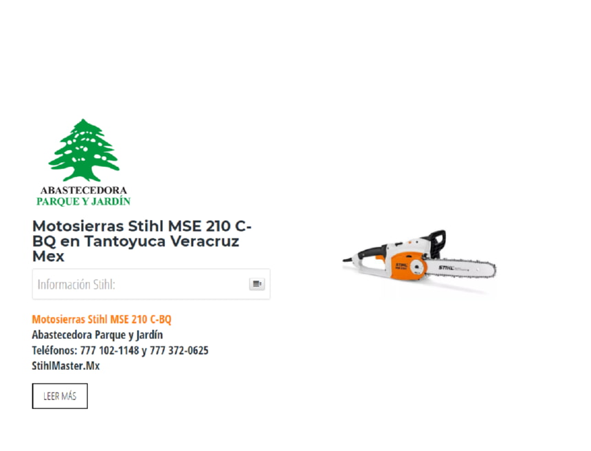 Motosierras Stihl MSE 210 C-BQ en Tantoyuca Veracruz Mex