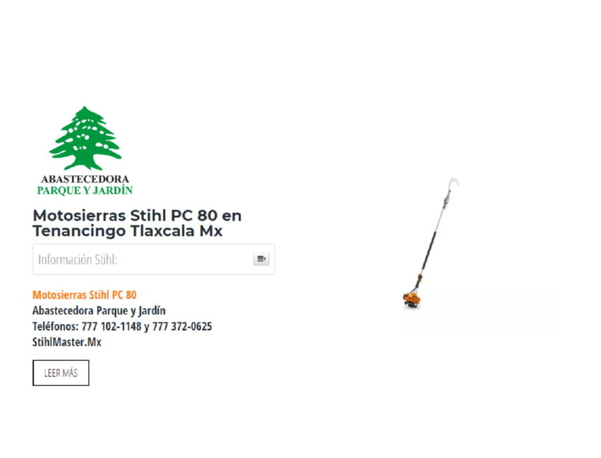 Motosierras Stihl PC 80 en Tenancingo Tlaxcala Mx
