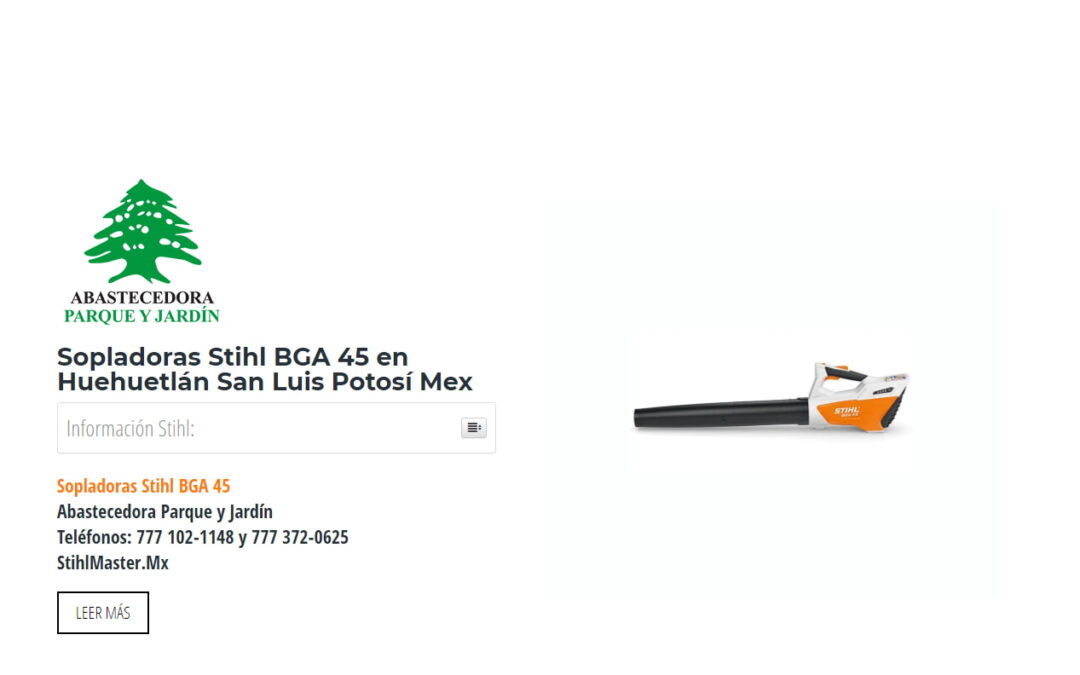 Sopladoras Stihl BGA 45 en Huehuetlán San Luis Potosí Mex