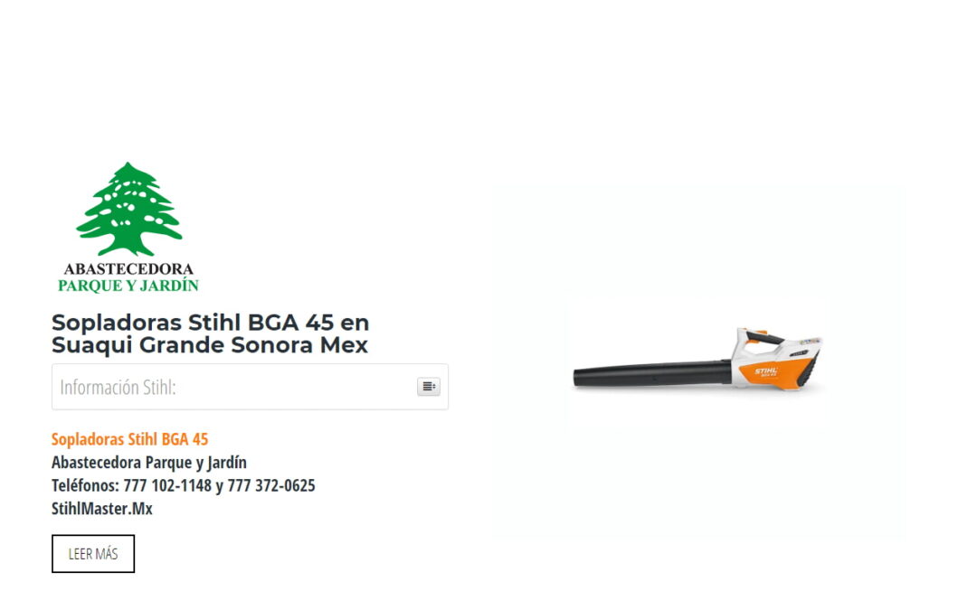 Sopladoras Stihl BGA 45 en Suaqui Grande Sonora Mex
