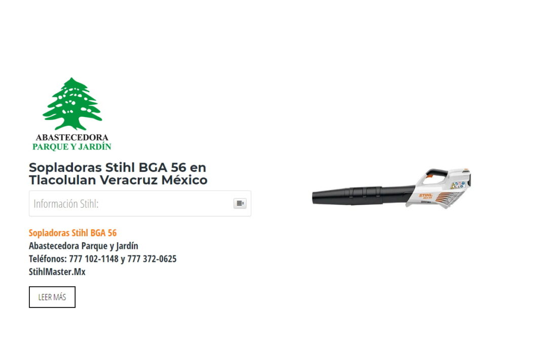 Sopladoras Stihl BGA 56 en Tlacolulan Veracruz México