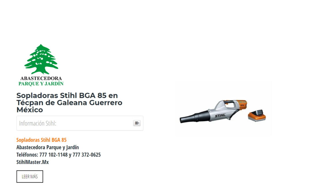 Sopladoras Stihl BGA 85 en Técpan de Galeana Guerrero México
