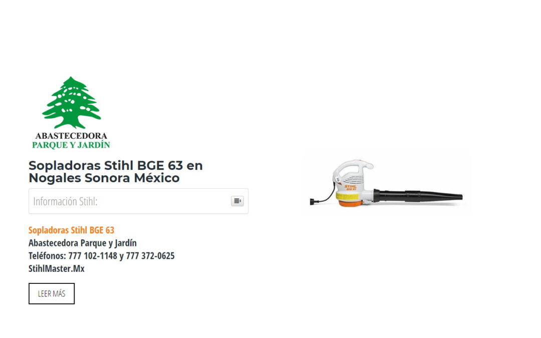 Sopladoras Stihl BGE 63 en Nogales Sonora México