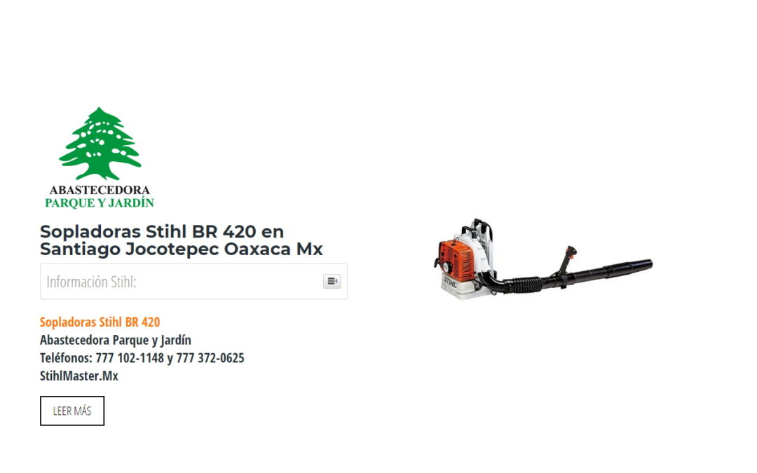 Sopladoras Stihl BR 420 en Santiago Jocotepec Oaxaca Mx