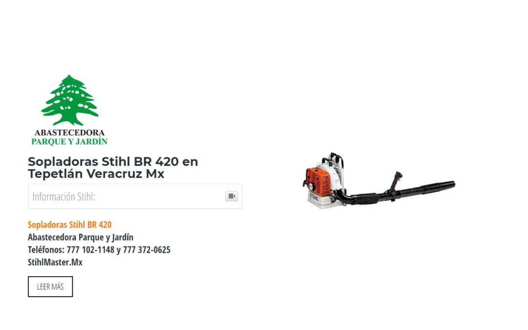Sopladoras Stihl BR 420 en Tepetlán Veracruz Mx
