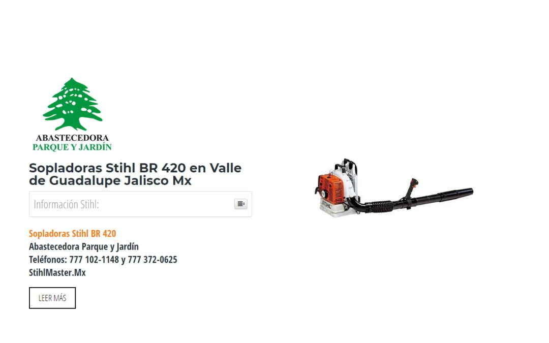 Sopladoras Stihl BR 420 en Valle de Guadalupe Jalisco Mx