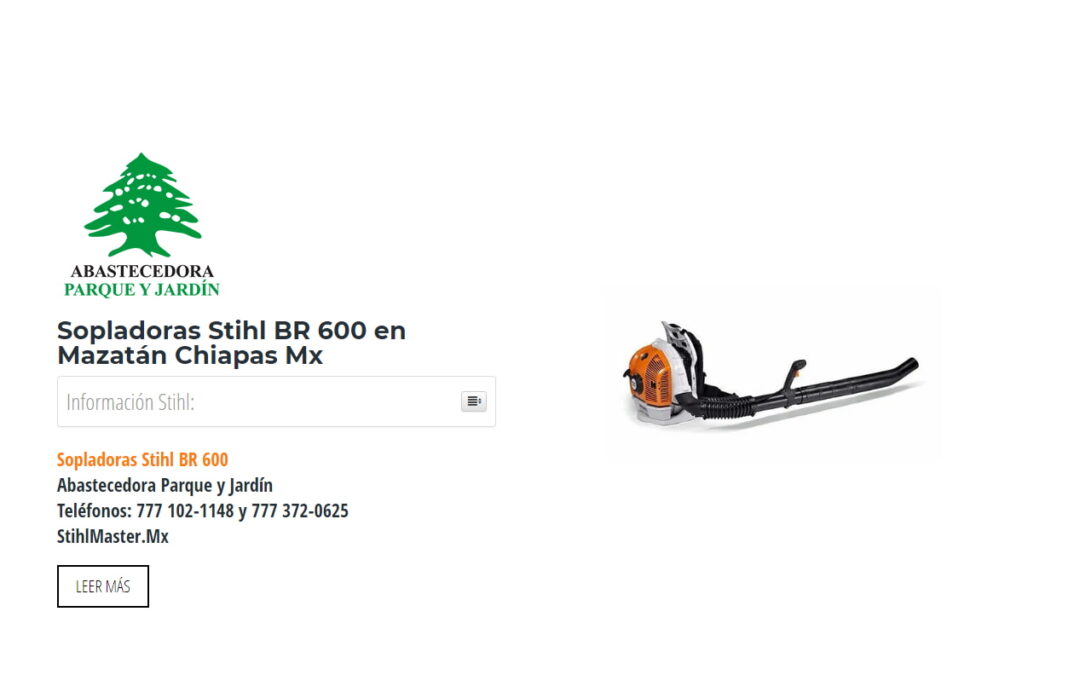 Sopladoras Stihl BR 600 en Mazatán Chiapas Mx