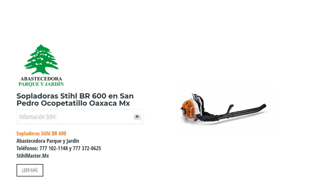 Sopladoras Stihl BR 600 en San Pedro Ocopetatillo Oaxaca Mx