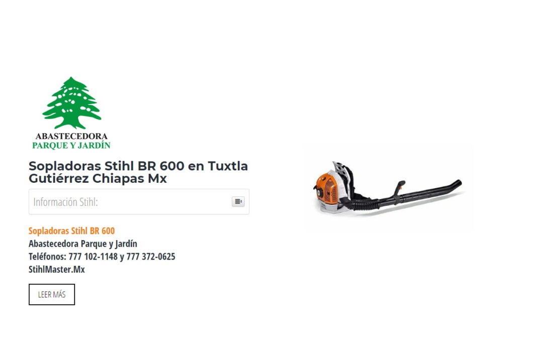 Sopladoras Stihl BR 600 en Tuxtla Gutiérrez Chiapas Mx