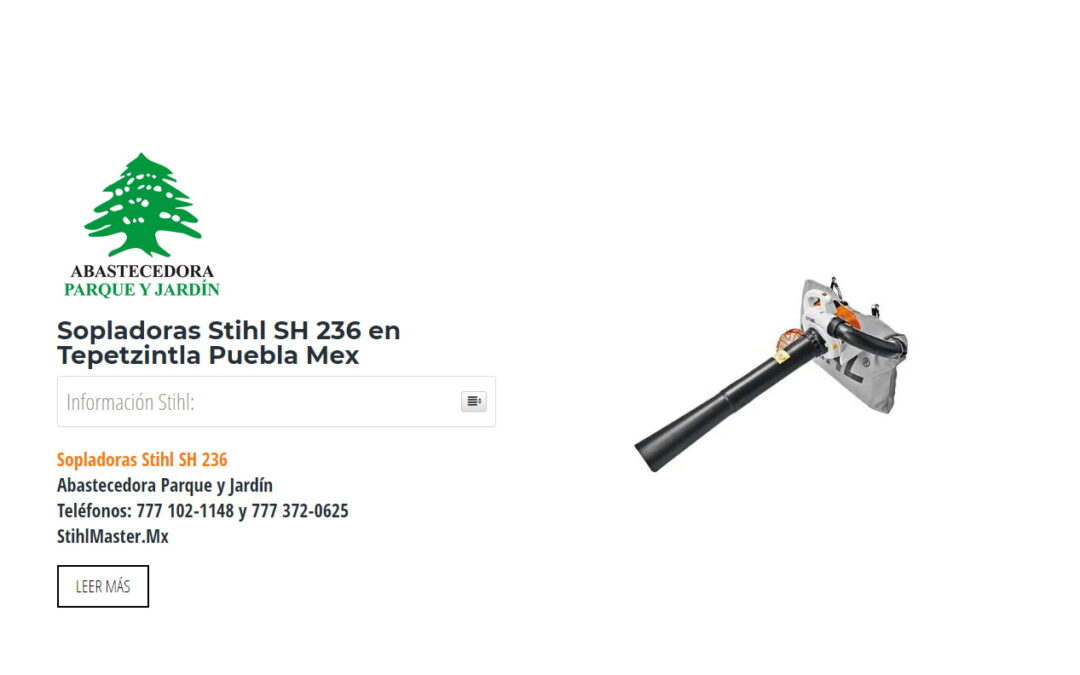 Sopladoras Stihl SH 236 en Tepetzintla Puebla Mex