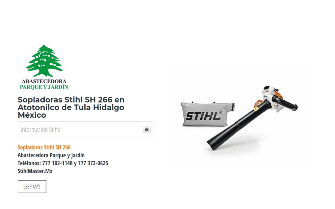Sopladoras Stihl SH 266 en Atotonilco de Tula Hidalgo México