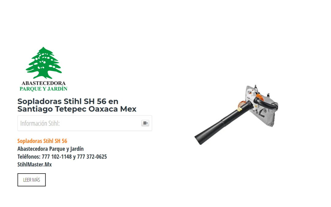 Sopladoras Stihl SH 56 en Santiago Tetepec Oaxaca Mex