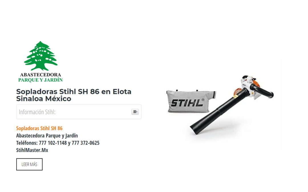 Sopladoras Stihl SH 86 en Elota Sinaloa México