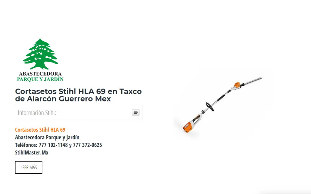 Cortasetos Stihl HLA 69 en Taxco de Alarcón Guerrero Mex