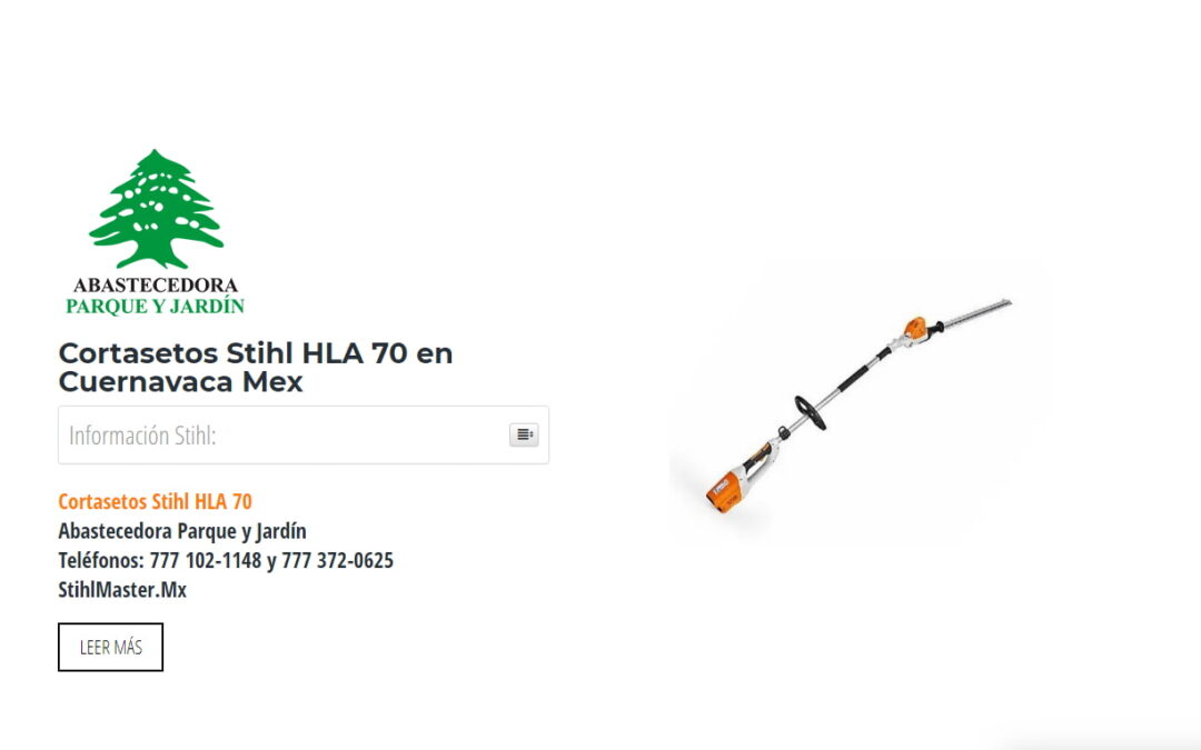 Cortasetos Stihl HLA 70 en Cuernavaca Mex