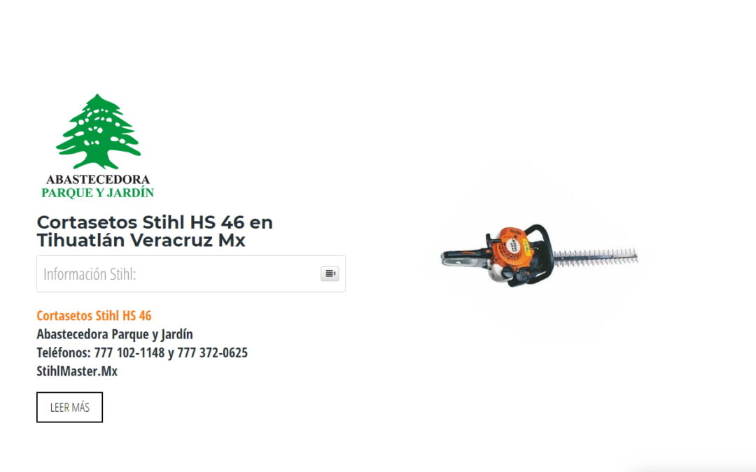Cortasetos Stihl HS 46 en Tihuatlán Veracruz Mx