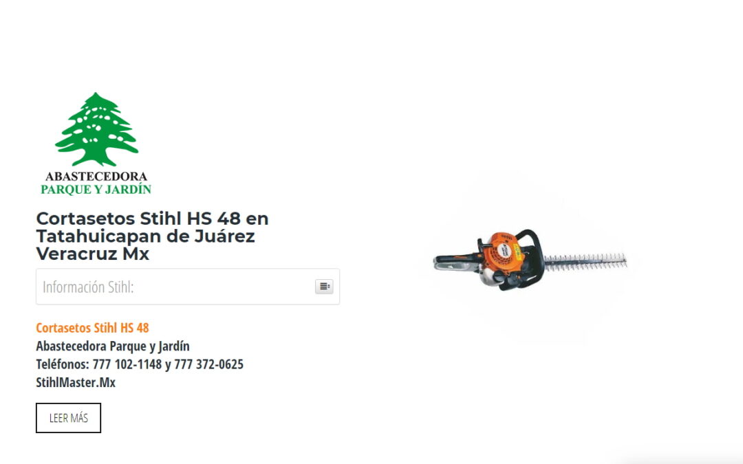 Cortasetos Stihl HS 48 en Tatahuicapan de Juárez Veracruz Mx