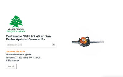 Cortasetos Stihl HS 49 en San Pedro Apóstol Oaxaca Mx