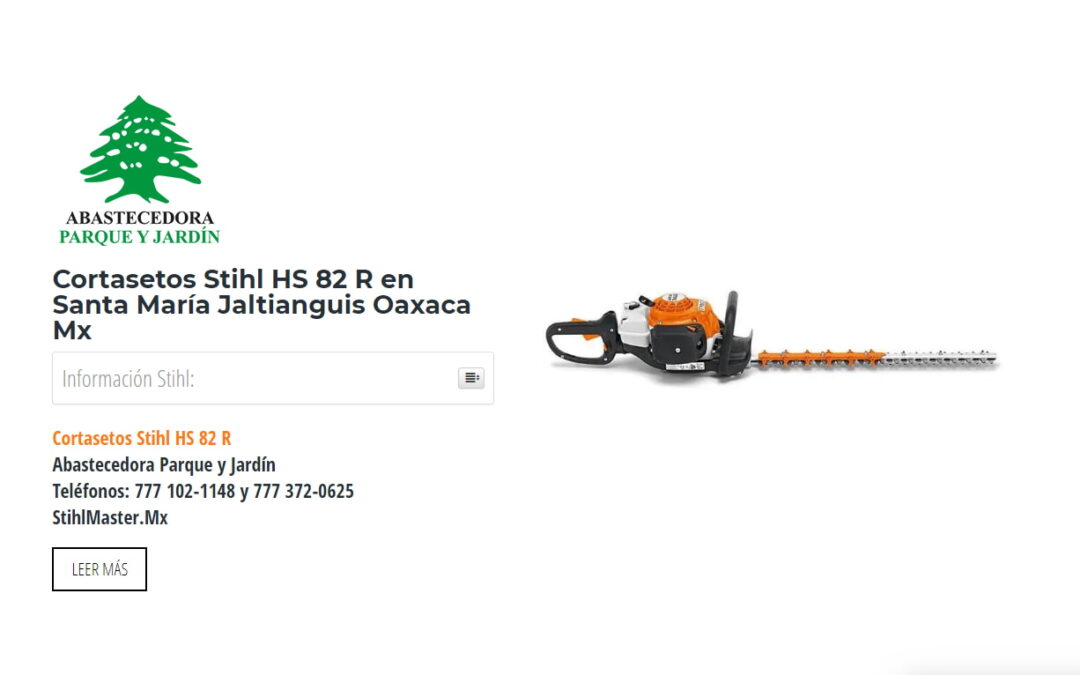 Cortasetos Stihl HS 82 R en Santa María Jaltianguis Oaxaca Mx