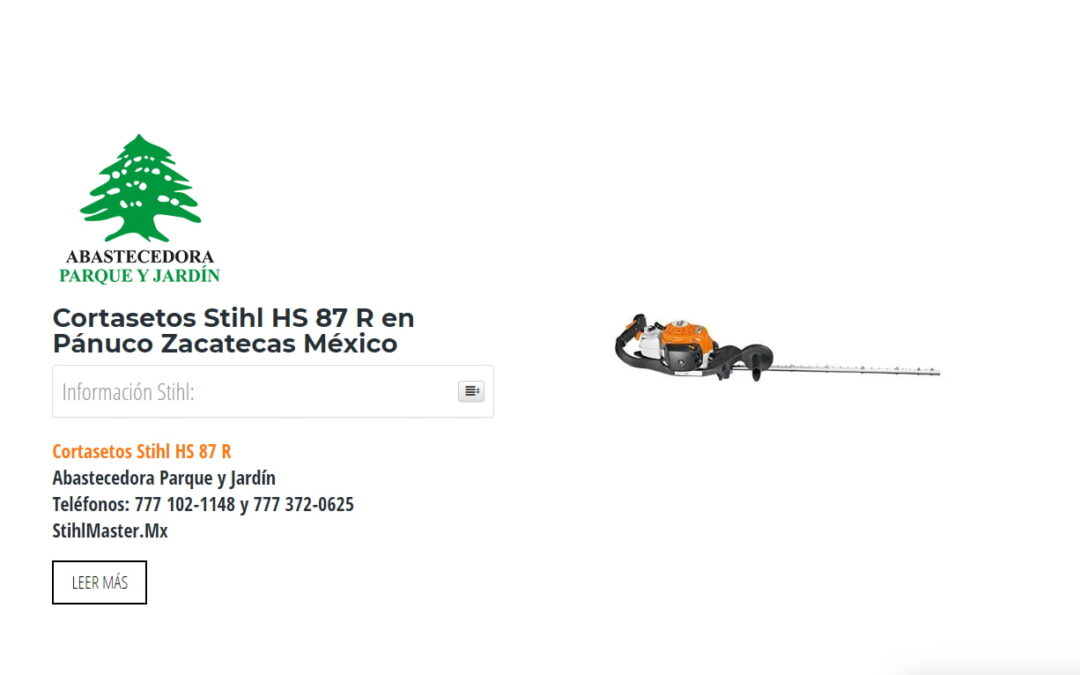 Cortasetos Stihl HS 87 R en Pánuco Zacatecas México