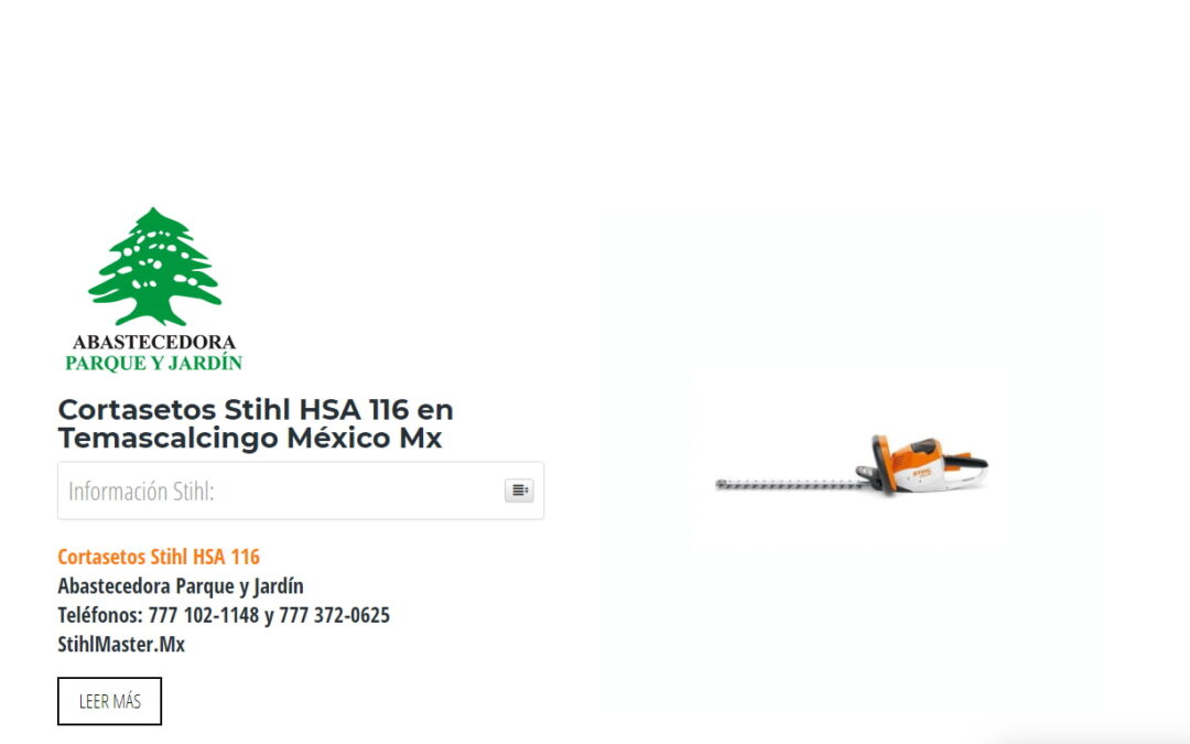 Cortasetos Stihl HSA 116 en Temascalcingo México Mx