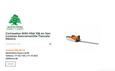 Cortasetos Stihl HSA 126 en San Lorenzo Axocomanitla Tlaxcala México